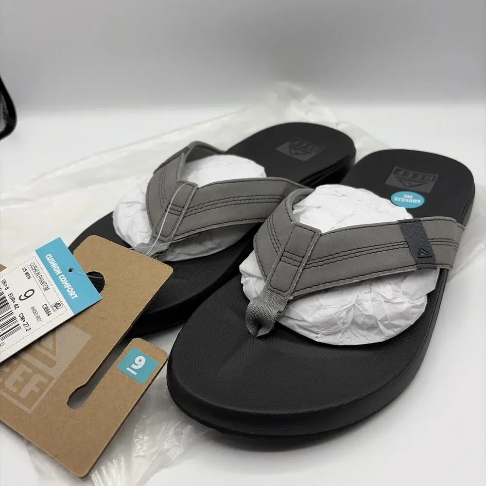 Reef Cushion Phantom 2.0 Sandals Men’s Shaded Grey US Sz 9 EUR 42 CI8664 NWT